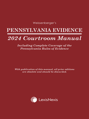 cover image of Pennsylvania Evidence Courtroom Manual